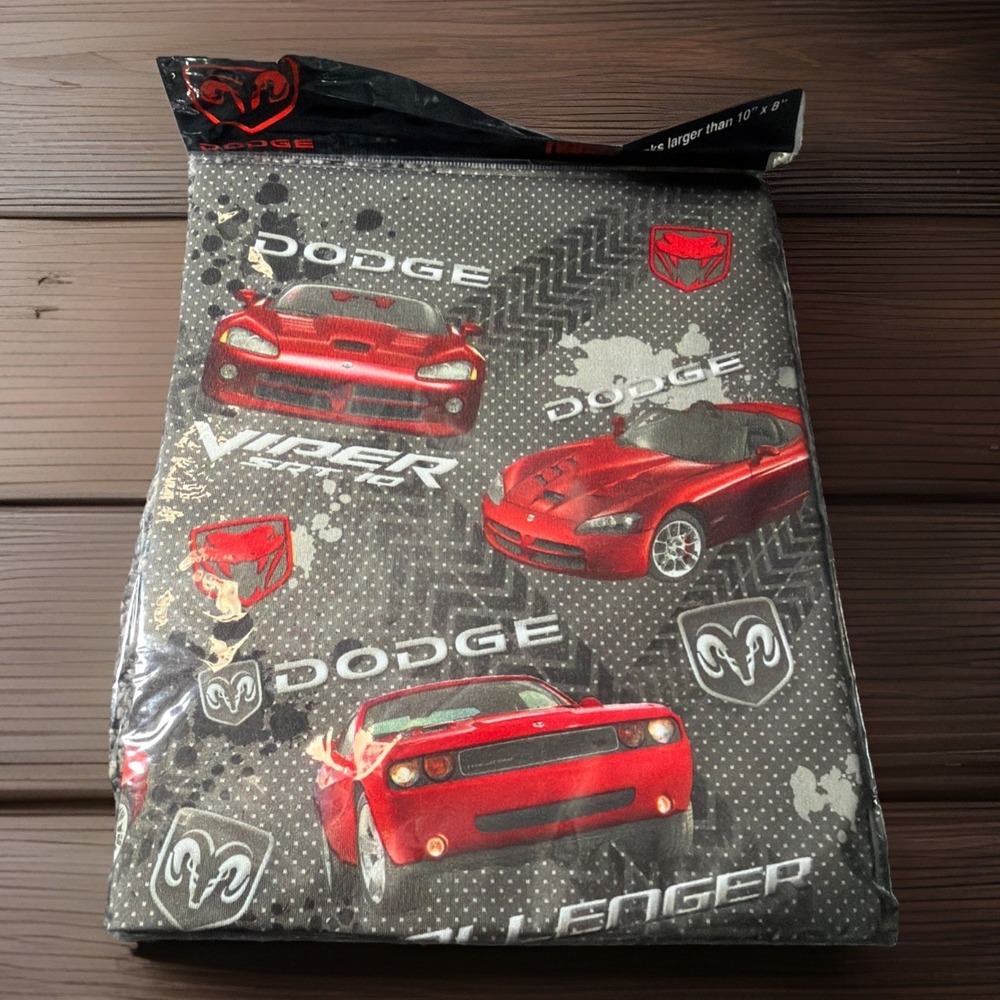 Dodge Viper Stretchable Fabric Book Cover NEW for Books Larger Than 10" x 8"